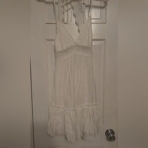 Embroidered BacklessMedi Beach Dress